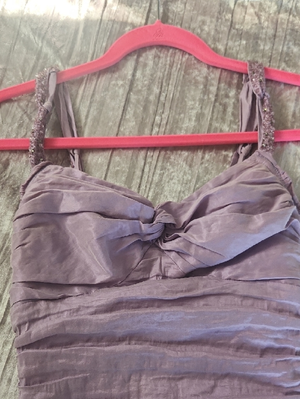 BCBGMaxAzria Lilac Ruched Mini Dress - Picture 2 of 11